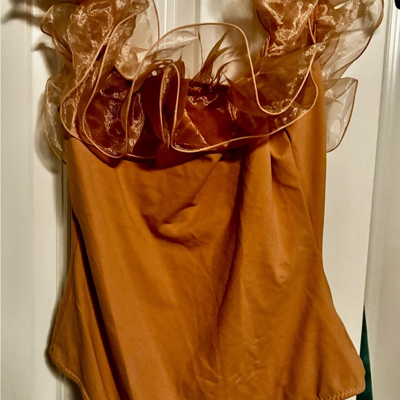 Intimately by free people taupe body suit thong frilly A00304 - Picture 3 of 6